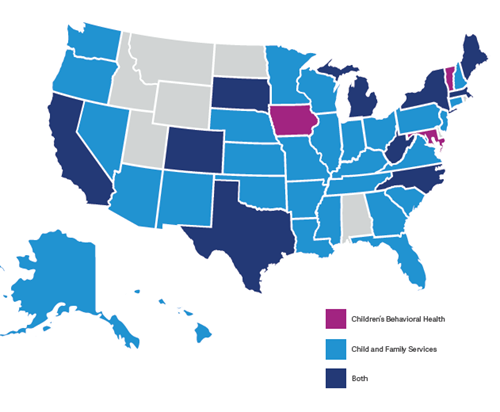 Map of our services with Children's Health