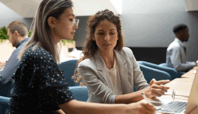 Two female colleagues