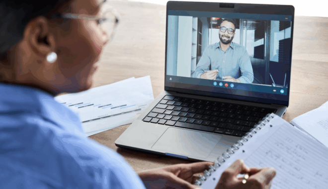 picture of colleagues on zoom call