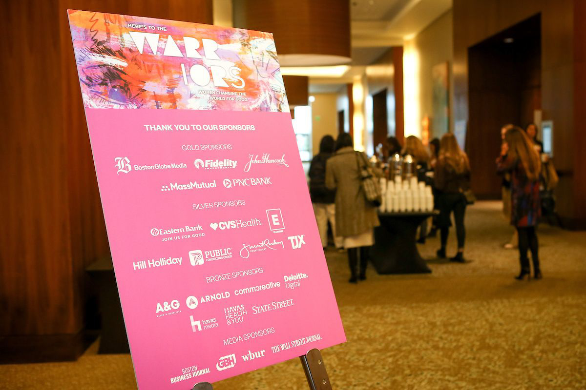 Women's Leadership Sponsors board