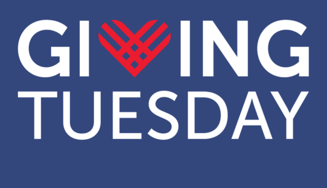 giving tuesday logo blue background